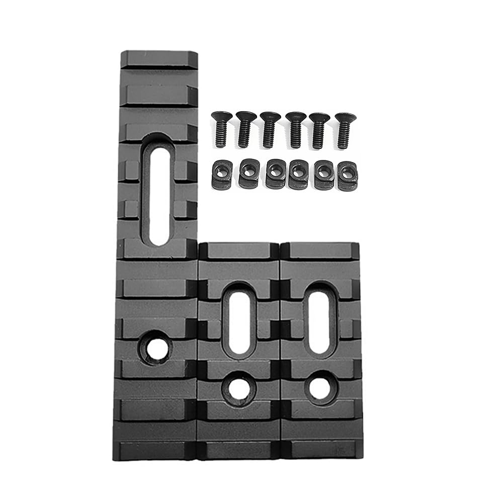 APLUSGEAR slotted Picatinny section kit assembled for versatile accessory mounting.