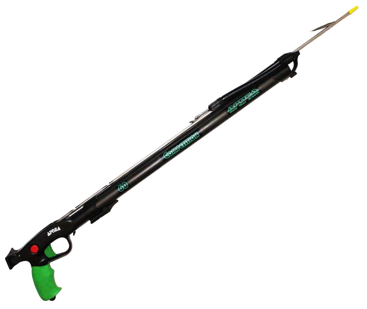 Apnea Competition speargun with EU railgun design for precise loading and steady aiming.