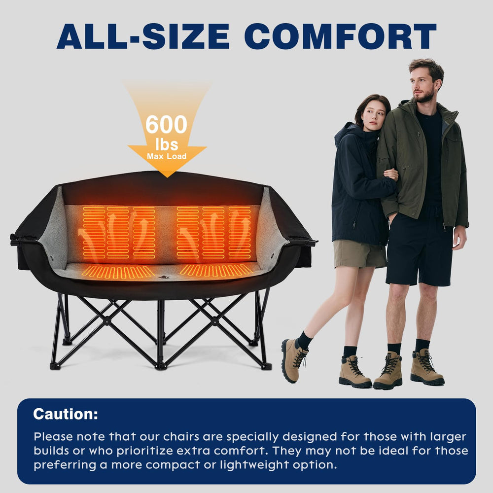 Apollo Walker heated double camping chair carry bag image highlighting portability