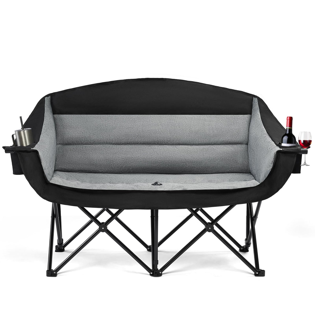Apollo Walker oversized double camping chair demonstrates roomy seating for two adults outdoors.