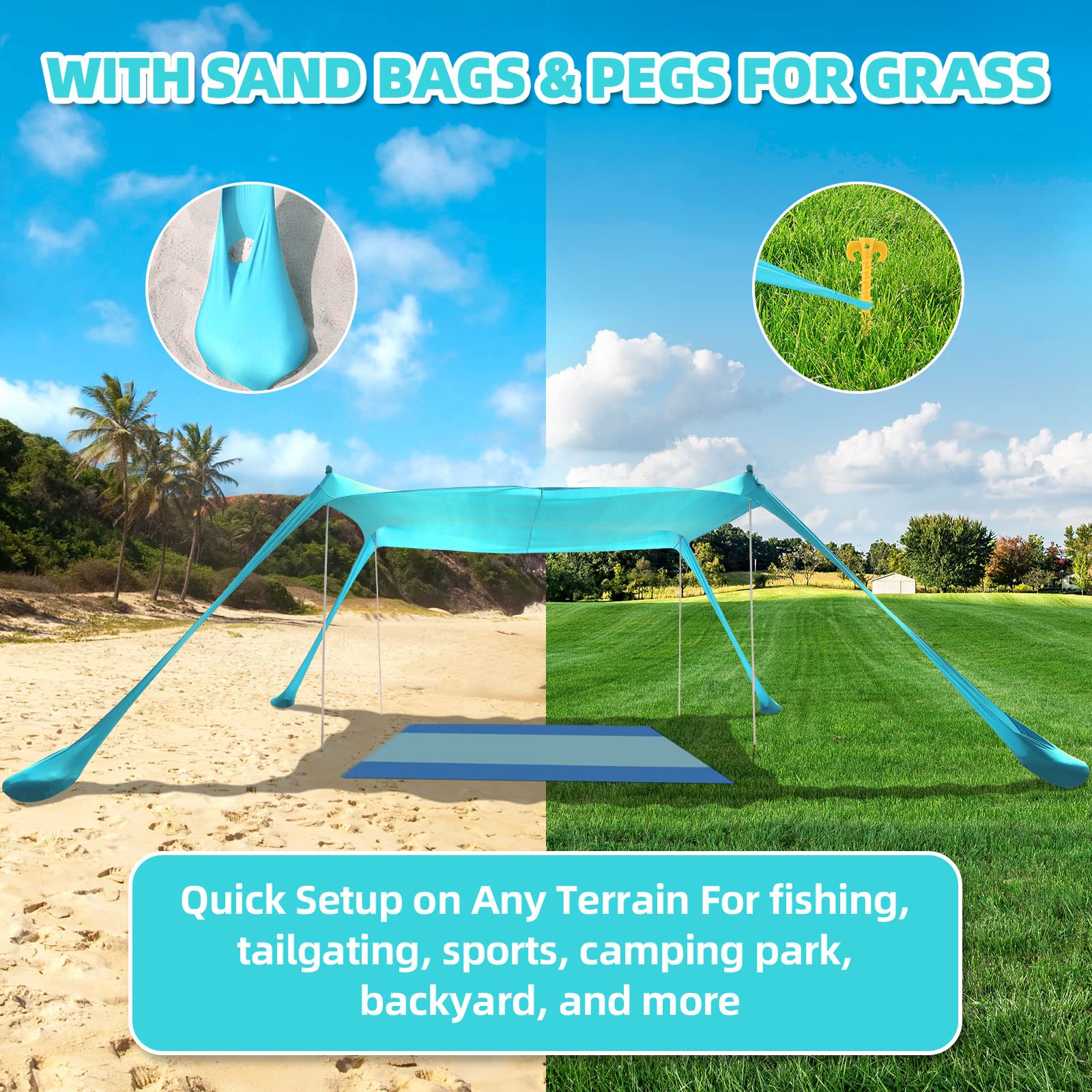 Aporio aluminum poles extend height for sturdy framing