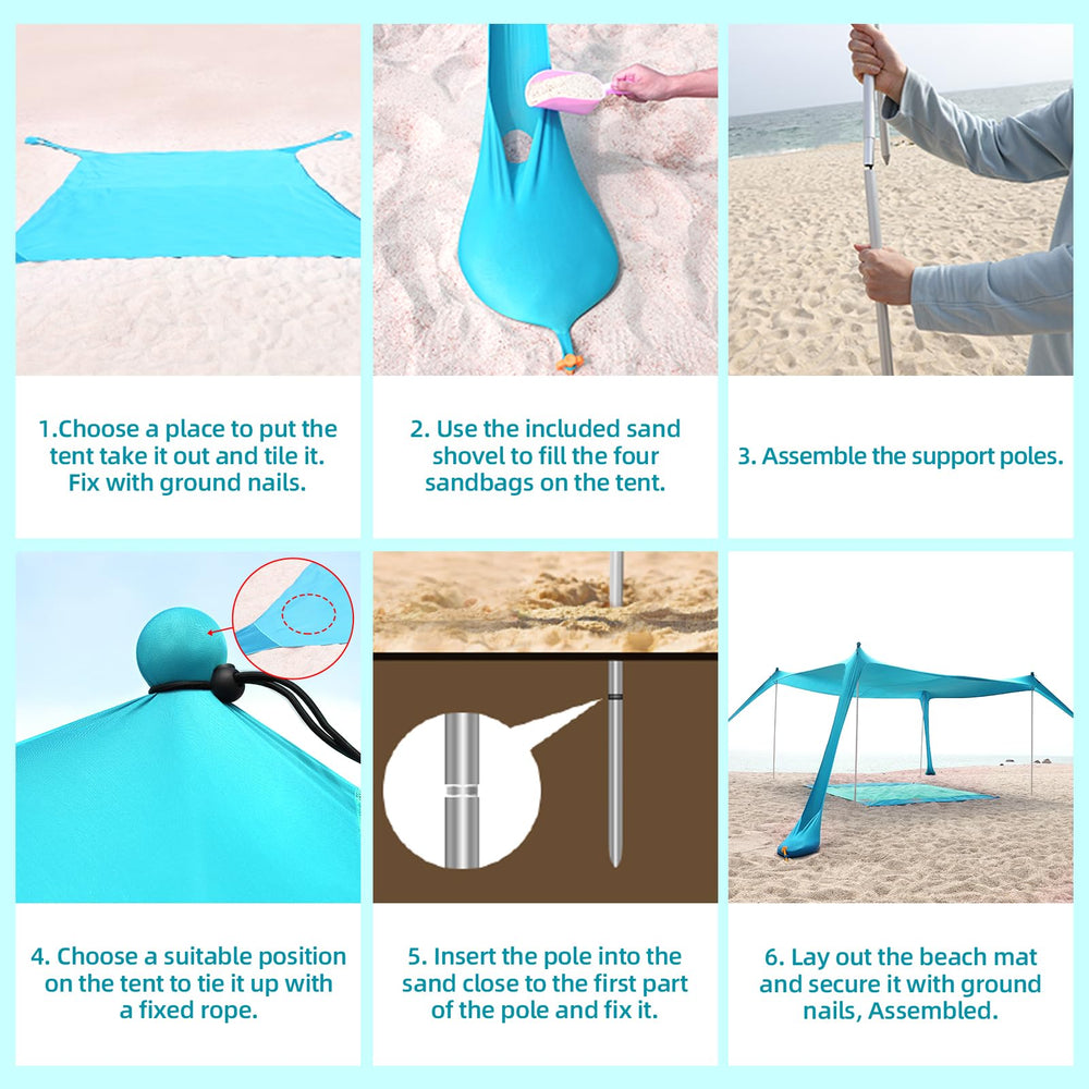 Aporio carrying bag keeps the beach tent portable and organized