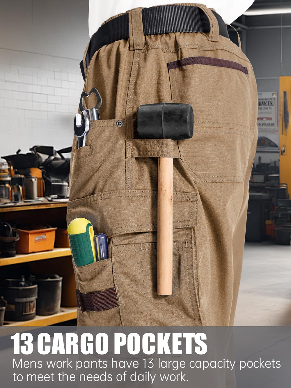 Apotemis men's ripstop cargo pants water-resistant fabric ready for light rain
