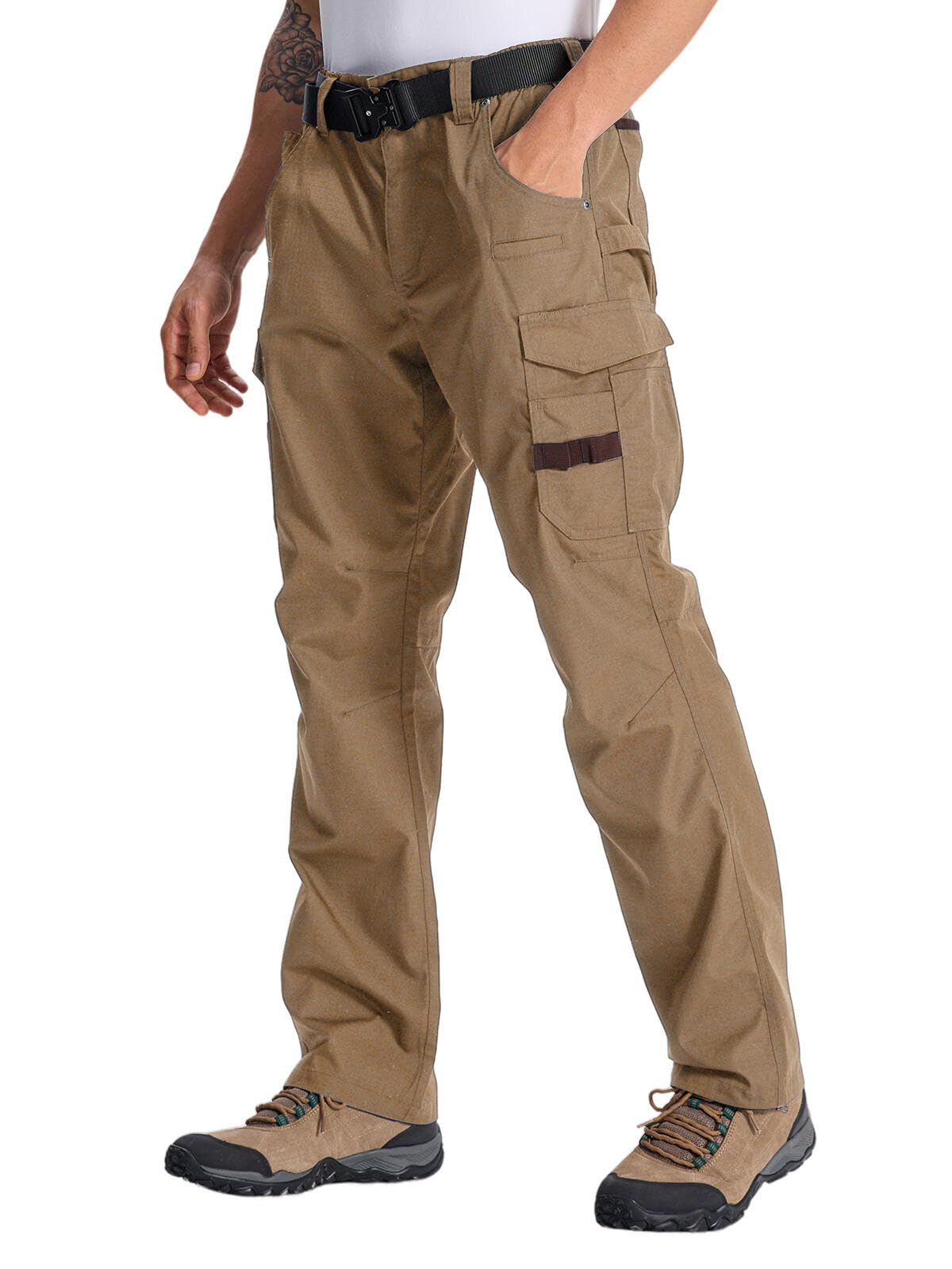 Apotemis men's ripstop cargo work pants, front view, lightweight breathable design for outdoor use