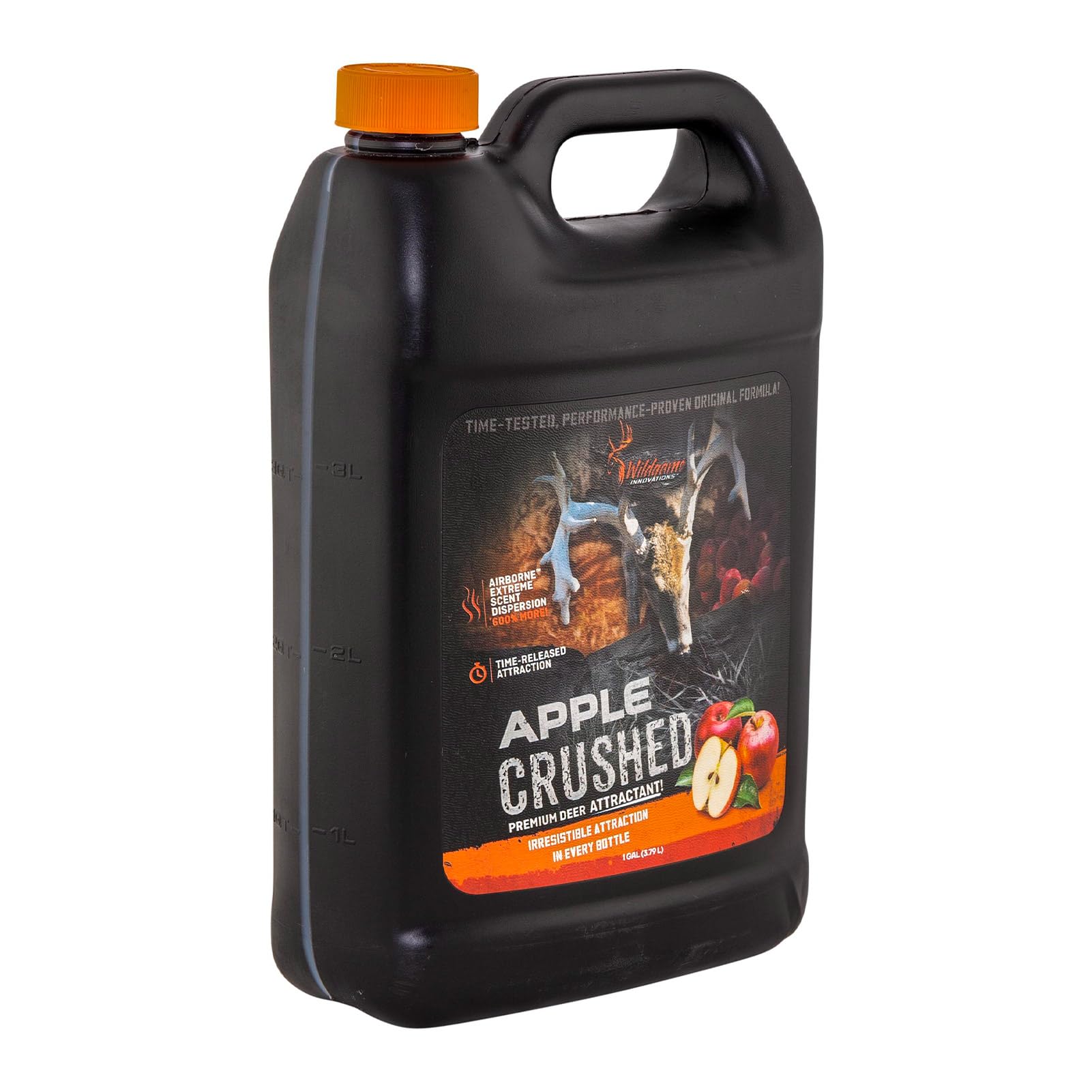 Apple Crushed liquid attractant poured on ground for deer lure