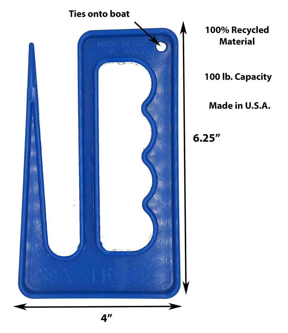 APSI DaHook ice fishing use shows compact size for tackle box storage.