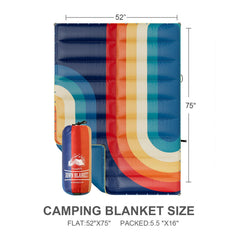 APSMILE outdoor down blanket packed compact for easy travel and storage