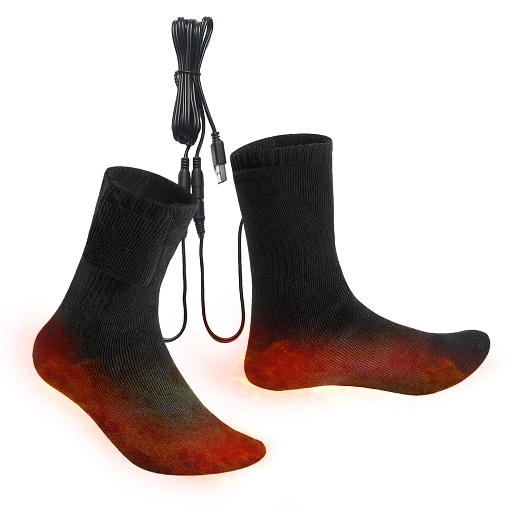 Apujent heated socks with USB charging for portable warmth on the go