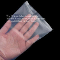 Pack of 100 PVA water-soluble bags for solid baits