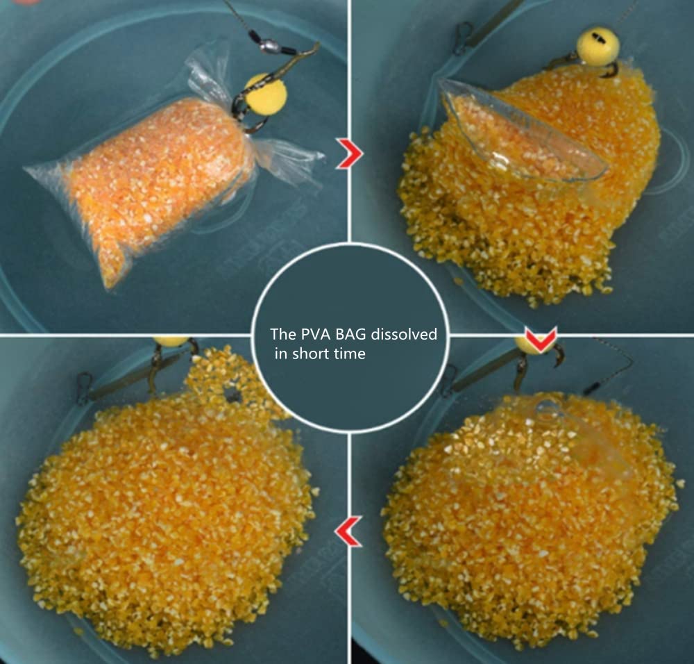 Carp fishing tackle kit with 10x14cm PVA bags
