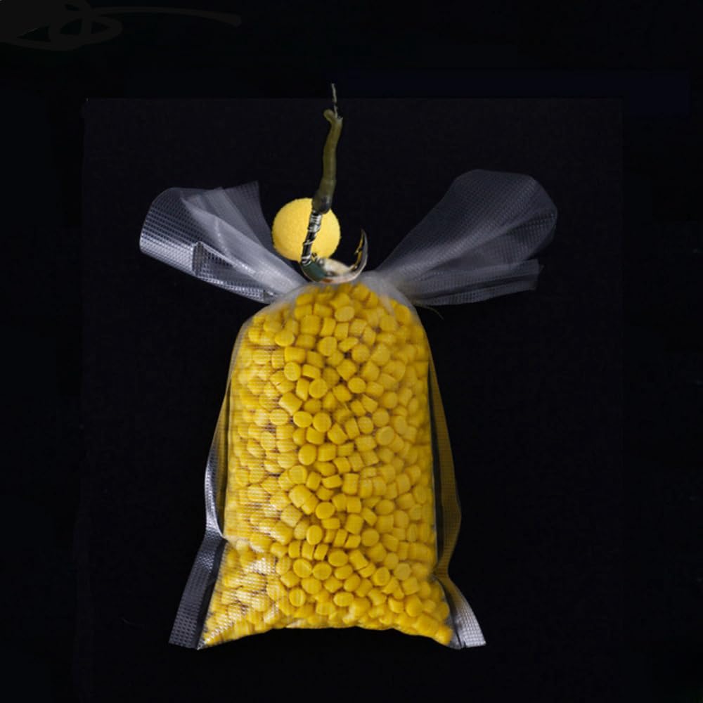 Close-up of transparent PVA water-soluble fishing bag