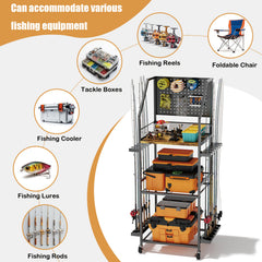 AQNTQCN garage storage pole rack illustrating versatile placement