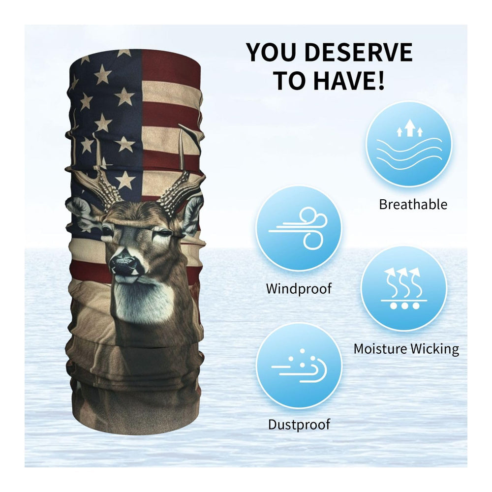 AQRJKHD Americana Flag Deer moisture-wicking fabric keeps you dry on workouts.
