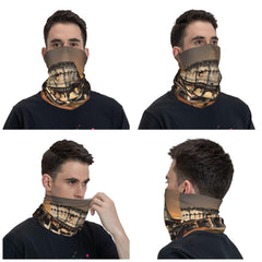 AQRJKHD Ancient Colosseum face cover during hiking provides sun and wind protection.