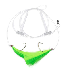 Aqua-Clear rig features nickel-widegap hook and AFW swivel for reliable performance and easy tackle changes.