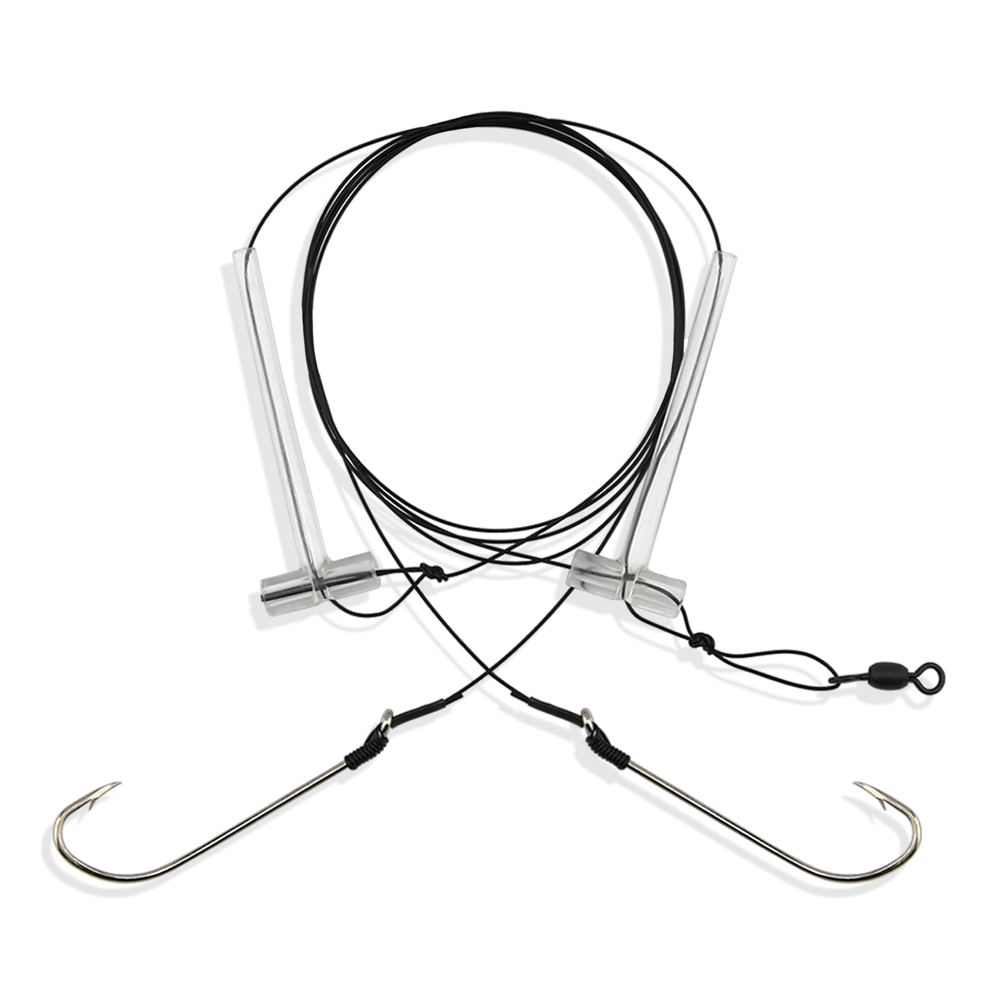 Aqua-Clear Hi-Lo Bluefish Wire Rig showing Surflon Black wire on the rig