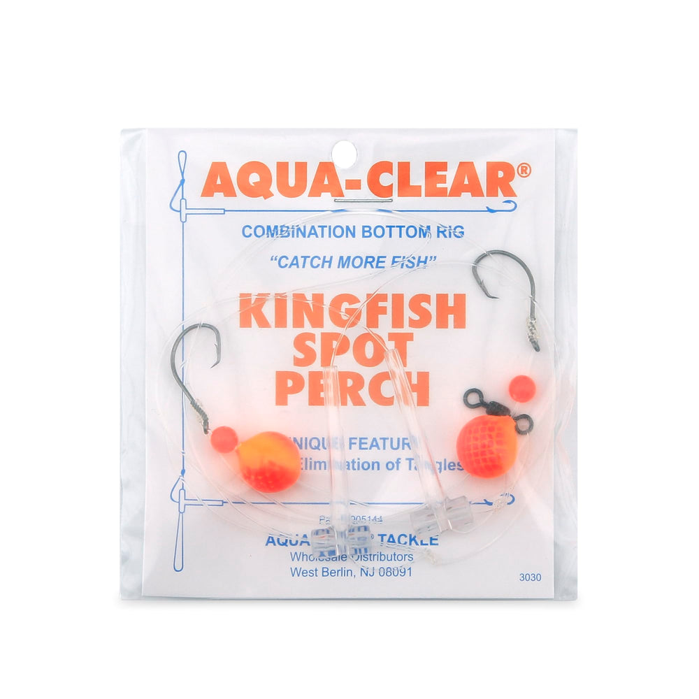 Aqua-Clear Hi-Lo Combo Rig with size 2 Demon Circle Hooks for Kingfish, Spot and Perch
