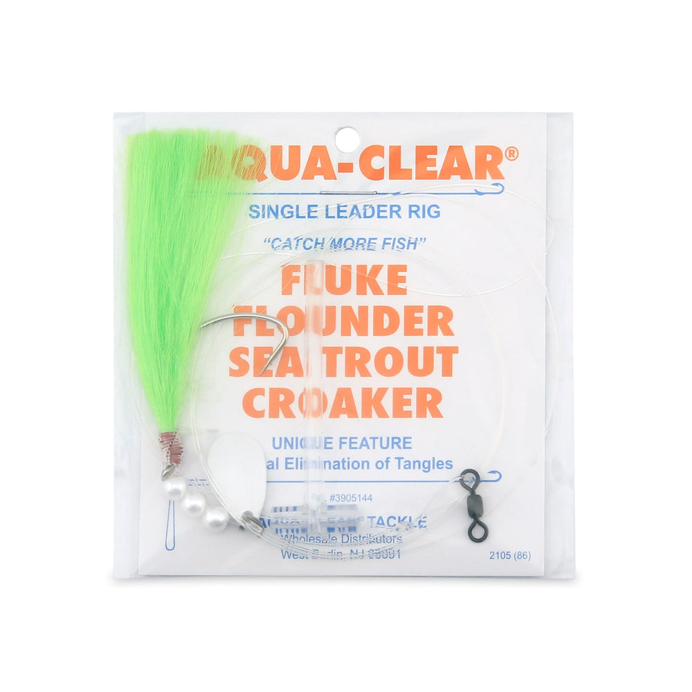 A Aqua-Clear XL Spinner Rig for flounder, optimized for dependable hooks and solid performance.