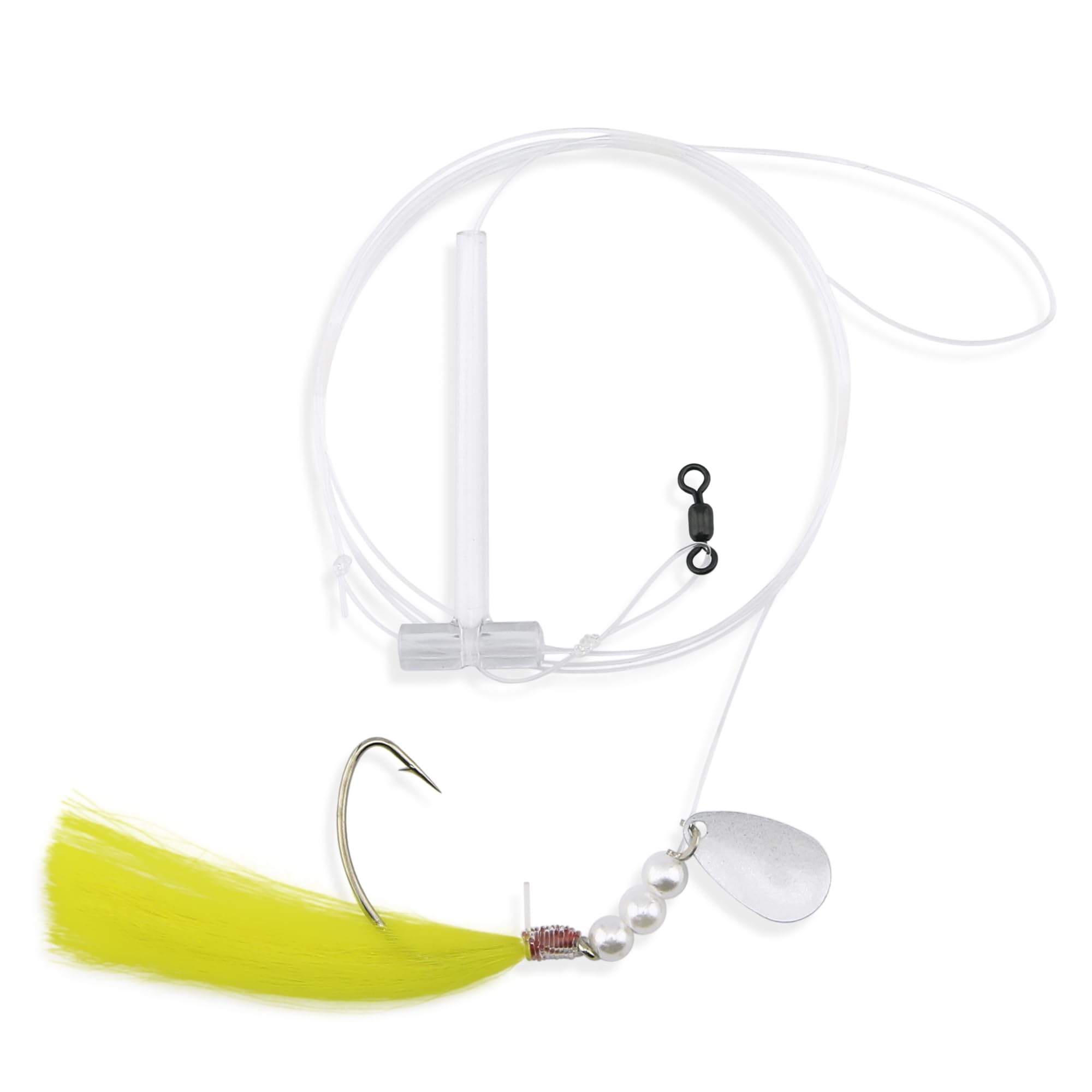 Aqua-Clear XL spinner rig featuring nickel wide-gap hook and AFW swivel for durable hookups.
