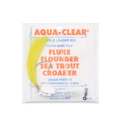 Aqua-Clear XL spinner rig with yellow pearls attracts flounder and sea trout.