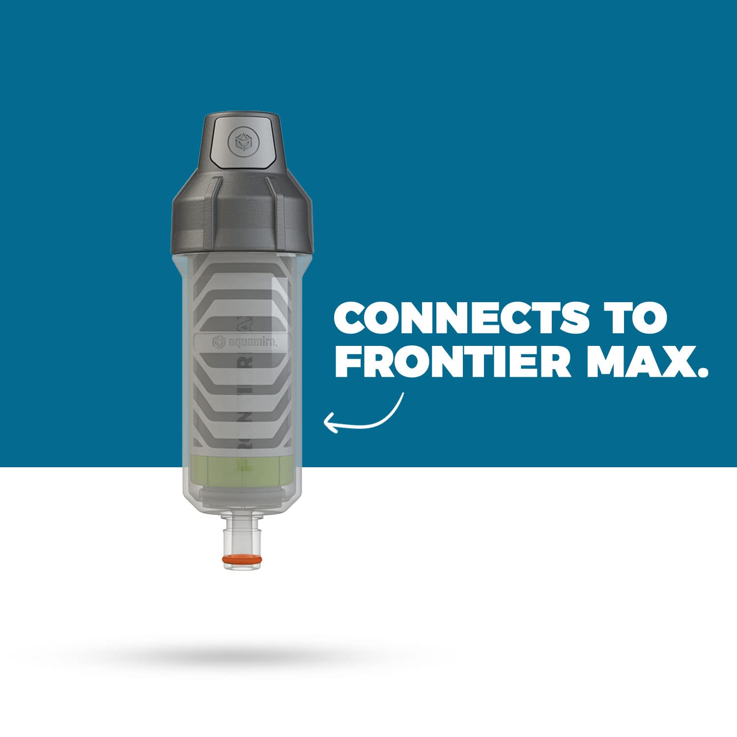 Aquamira Backcountry Filter flow-rate detail for fast on-demand filtration.