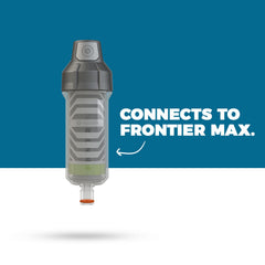 Aquamira Backcountry Filter flow-rate detail for fast on-demand filtration.