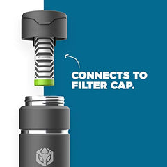 Aquamira Backcountry Filter side view shows lightweight, packable form.