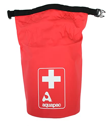 Aquapac first aid kit bag with secure buckle for reliable closure on the go.