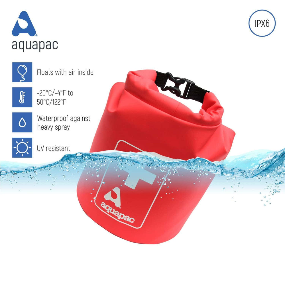 Aquapac bag seals by rolling three times and clipping for fast closure.
