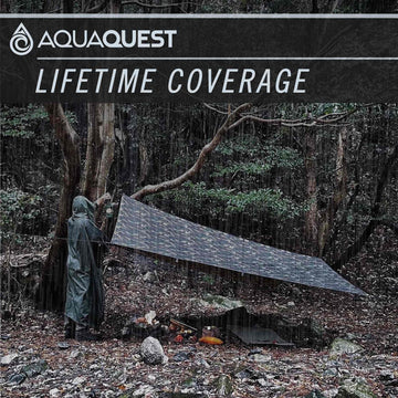 AquaQuest Defender Tarp packs compactly in its stuff sack for easy transport.