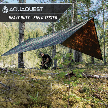 AquaQuest Defender Tarp packable with stuff sack for easy transport