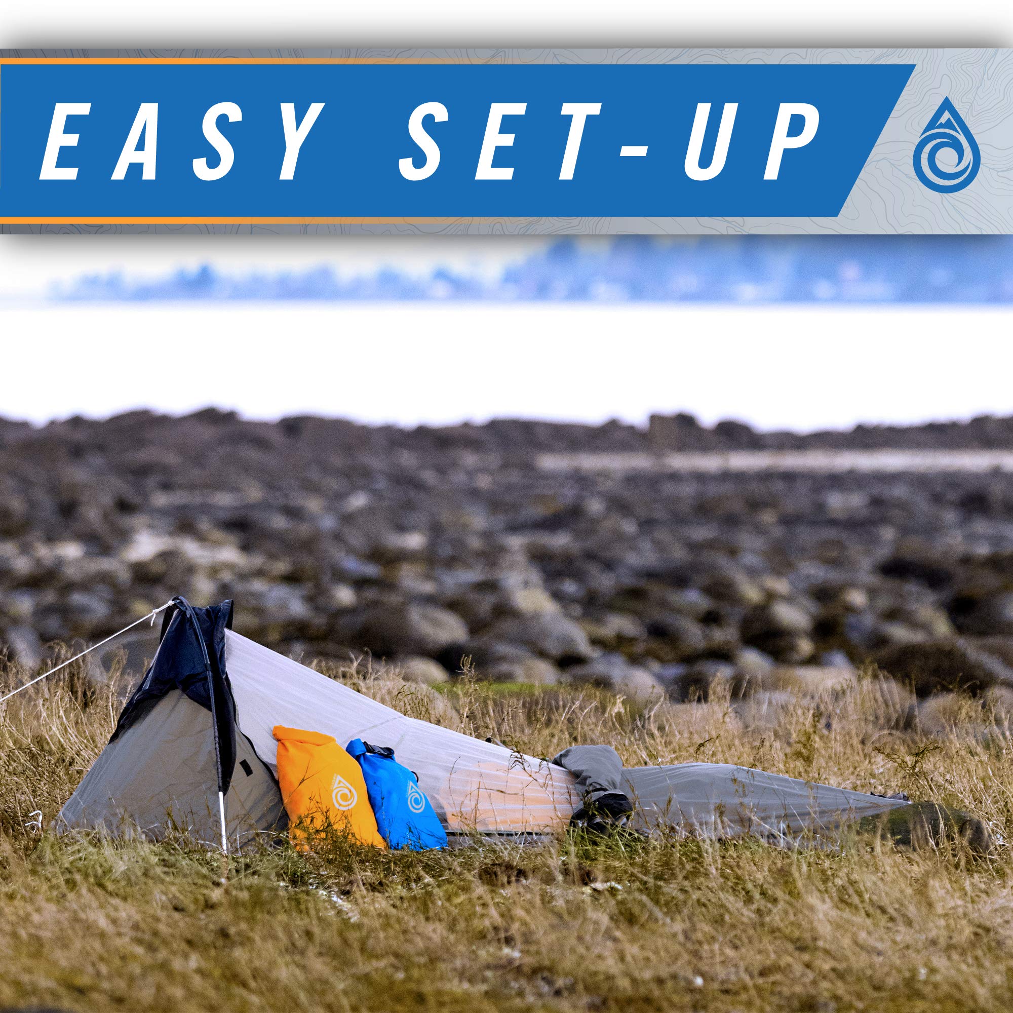 AquaQuest Hideaway Bivy interior showing generous space for taller hikers.