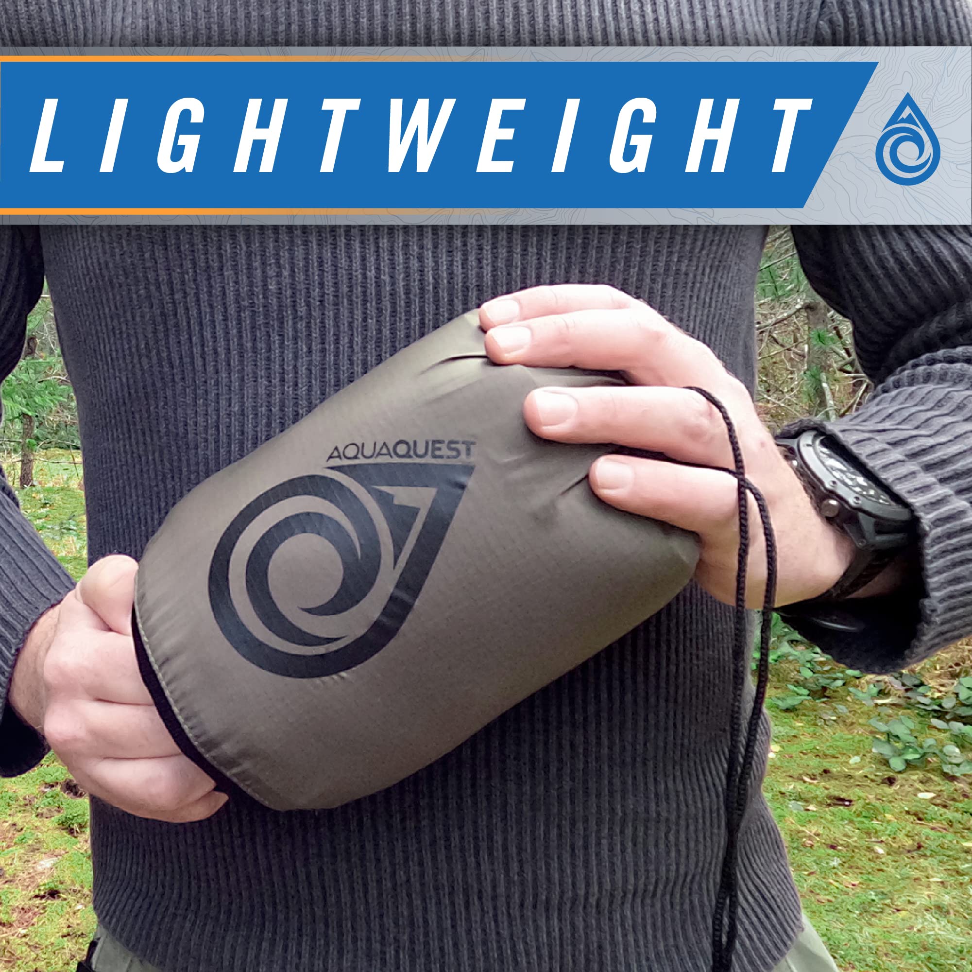 AquaQuest Pharaoh Bivy ultralight packability fits compactly into its stuff sack