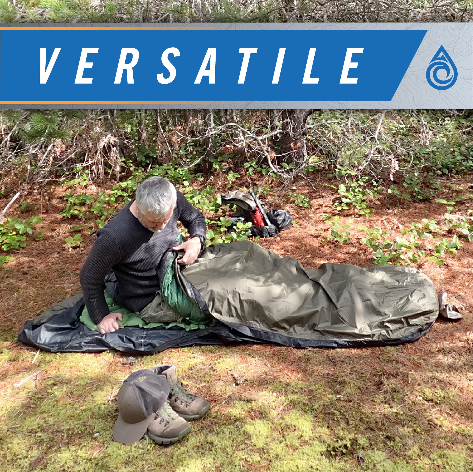 AquaQuest Pharaoh Bivy provides universal fit with side zippers for easy access