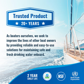 Aquatabs safe drinking water on the go for boats and RVs.