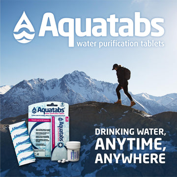 Survival kit includes Aquatabs ready for outdoor water purification