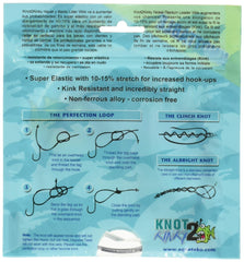 Knot2Kinky leader flex test highlights resilience to bending without permanent deformation.