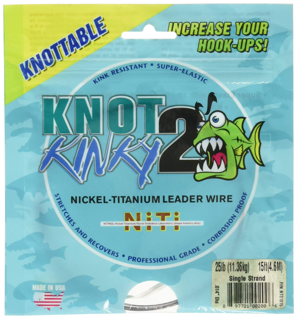 Aquateko Knot2Kinky NT01415 45lb closeup shows elasticity and kink resistance for tough bites.