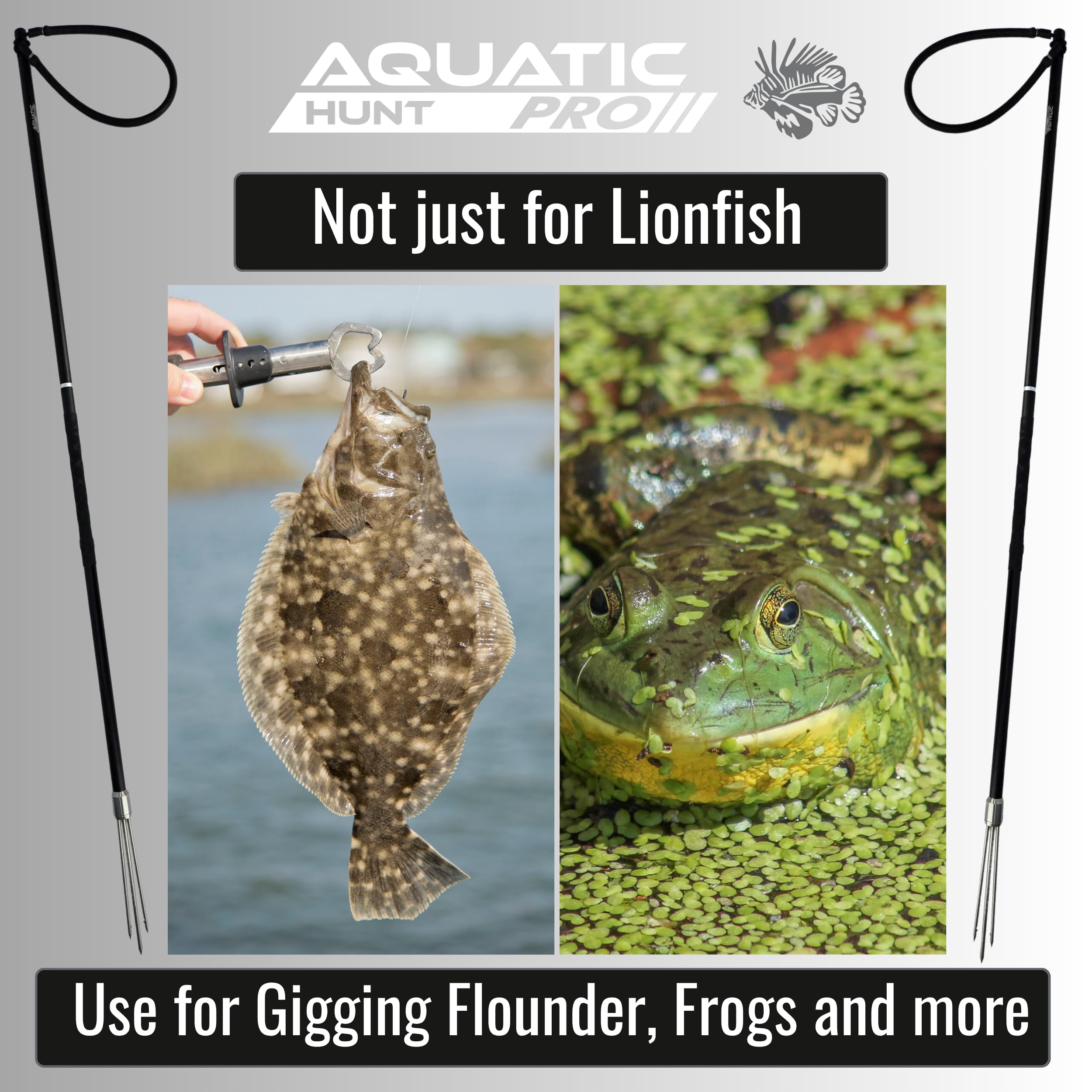 Aquatic Hunt Tourney King aluminum and stainless construction withstands saltwater.