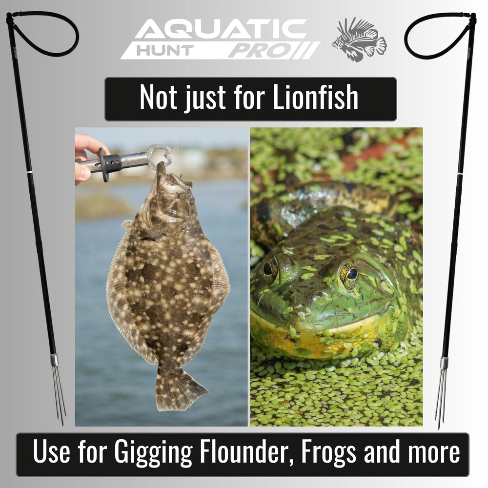 Aquatic Hunt Tourney King aluminum and stainless construction withstands saltwater.