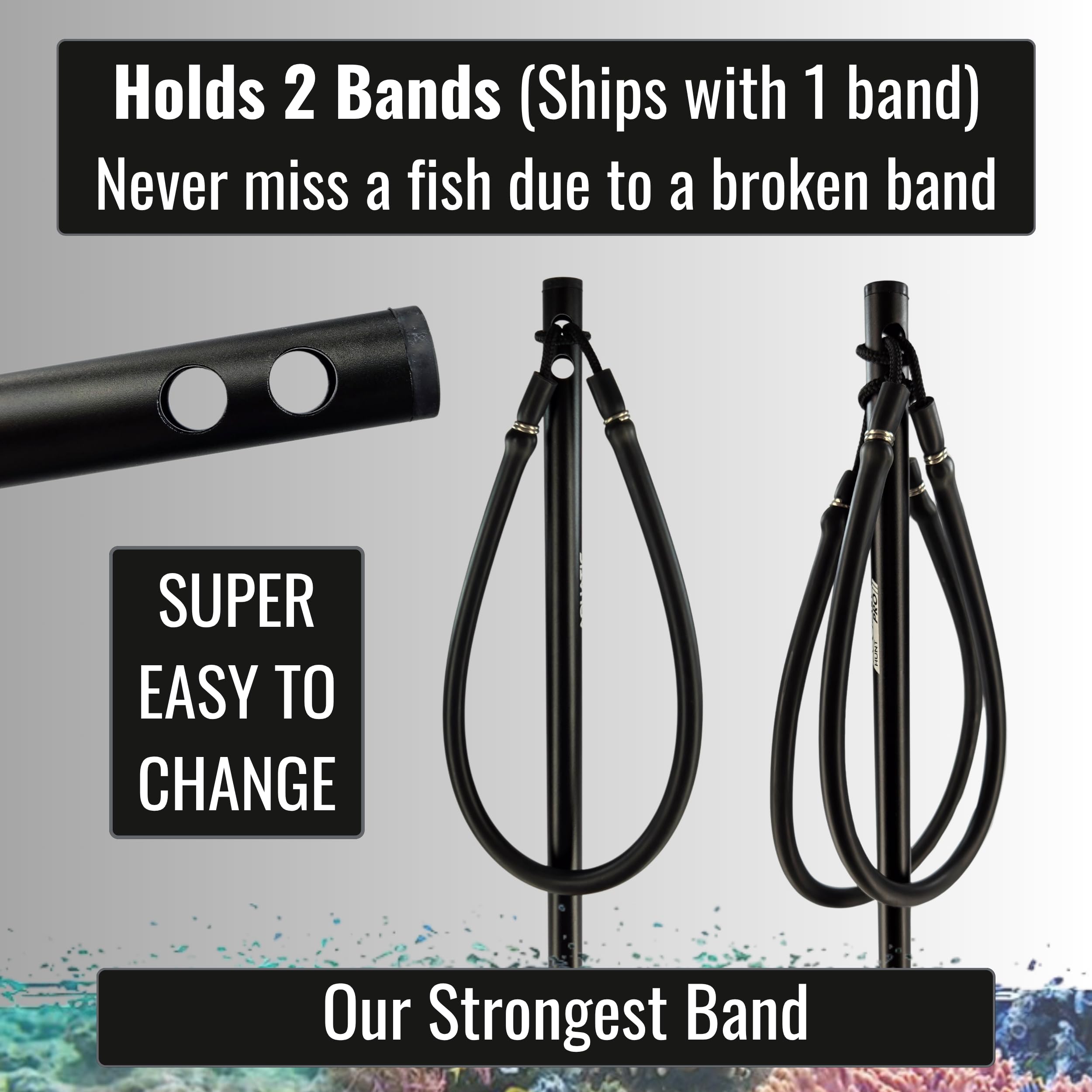 Aquatic Hunt Tourney King power band system enables fast, precise shots.