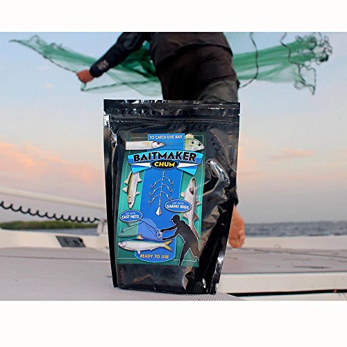 Aquatic Nutrition live bait baitmaker scene showing cast-net convenience and reduced prep.