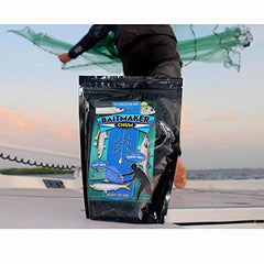 Aquatic Nutrition live bait baitmaker scene showing cast-net convenience and reduced prep.