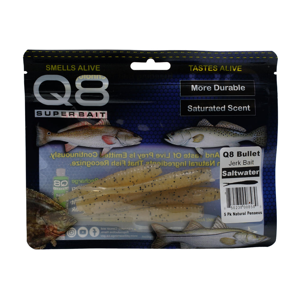 Aquatic Nutrition Q8 bait in open packaging shows its premium Penaeus scent