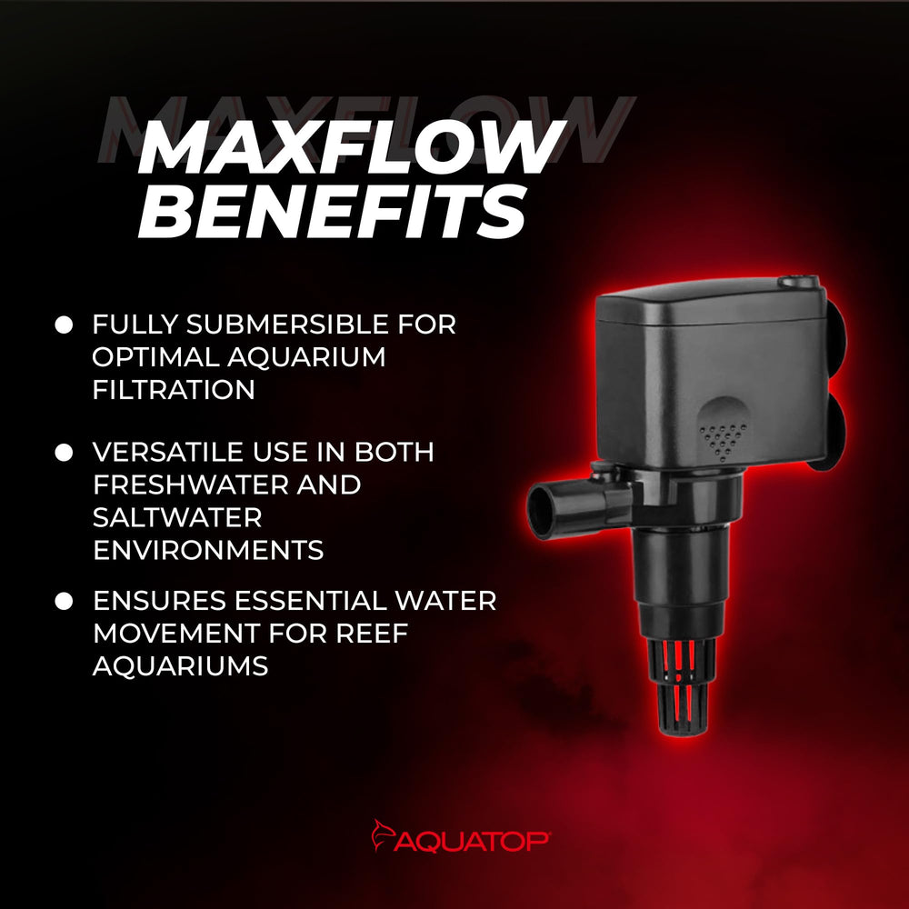 Aquatop MaxFlow adjustable regulator provides precise airflow control.