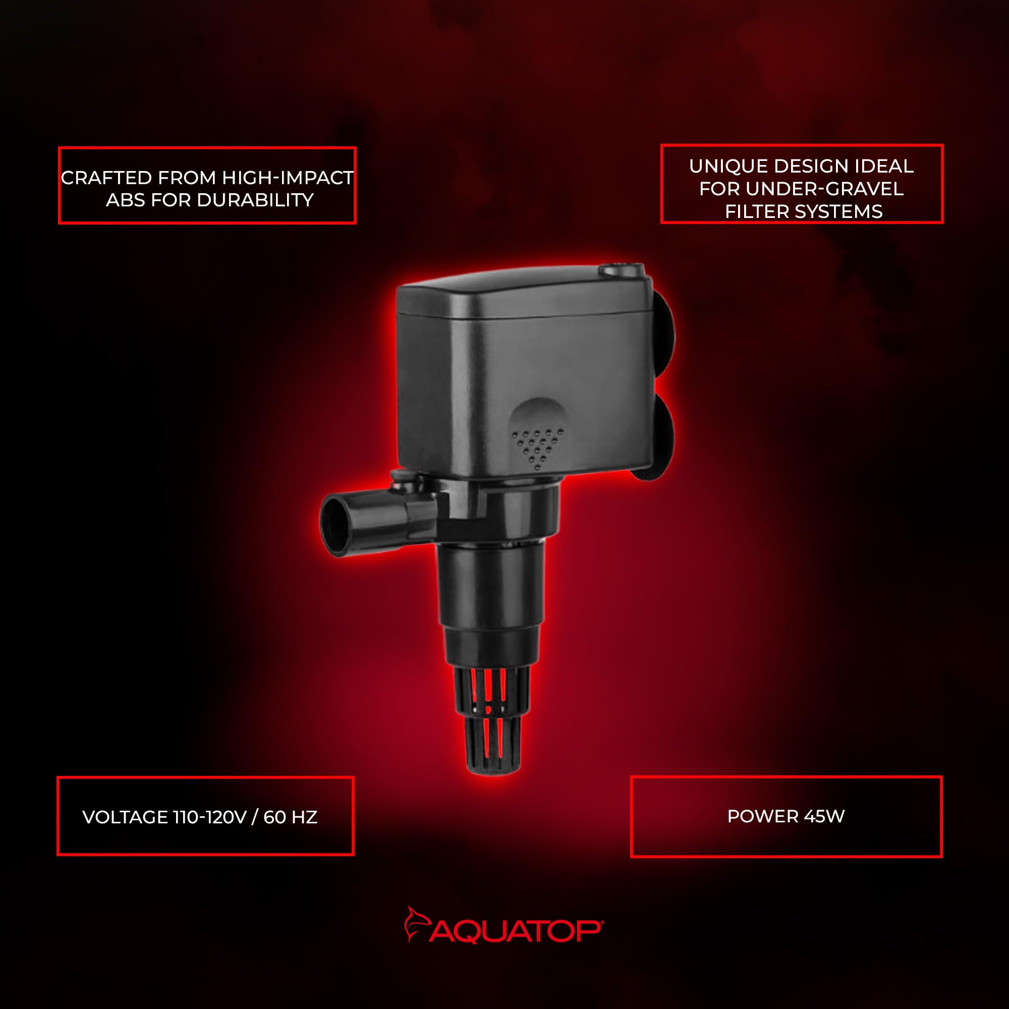Aquatop MaxFlow durable build for reliable performance in freshwater and saltwater.