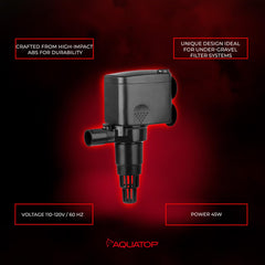 Aquatop MaxFlow durable build for reliable performance in freshwater and saltwater.