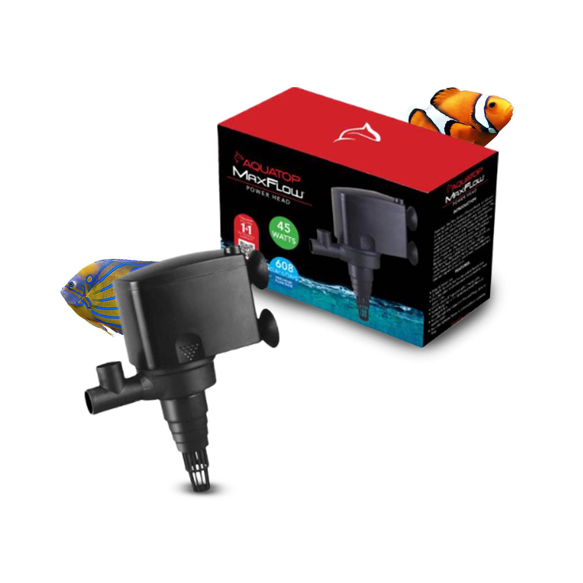 Aquatop MaxFlow power head delivering strong water movement for reef tanks.
