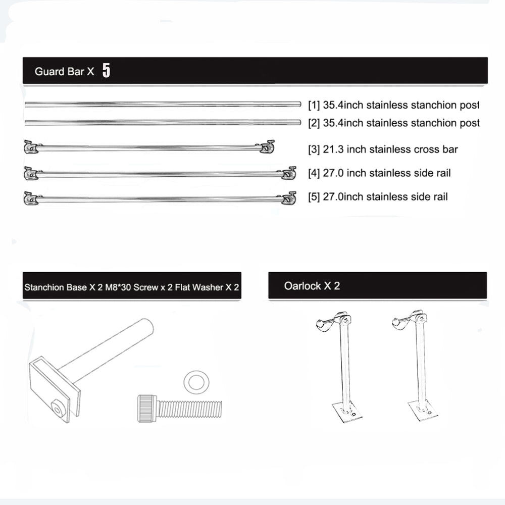 AQUOS Guard Bar maximizes gear space for more tackle and accessories on the boat.