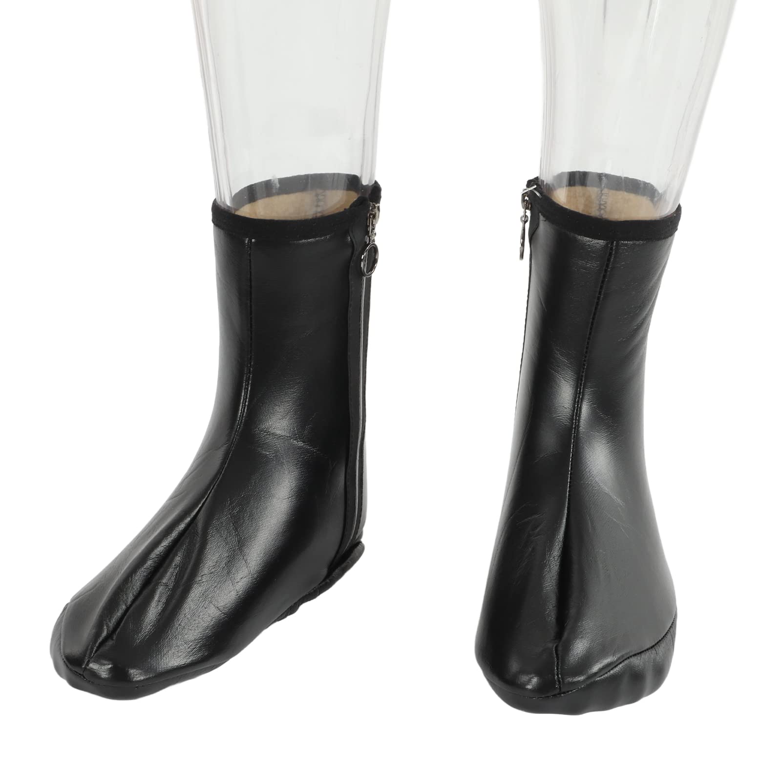 AQUR2020 PU Leather Muslim Socks fleece lining adds cozy warmth.
